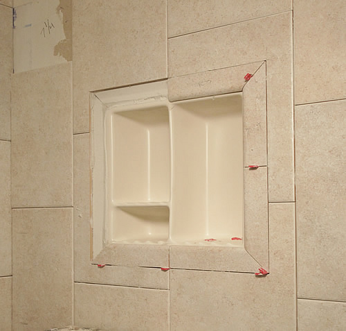 flush shower niche
